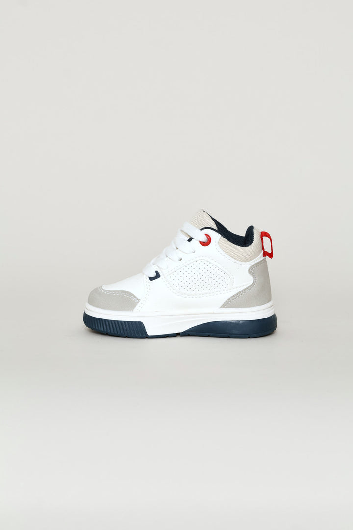 Pre-Boys Mid-Top Sneaker - White
