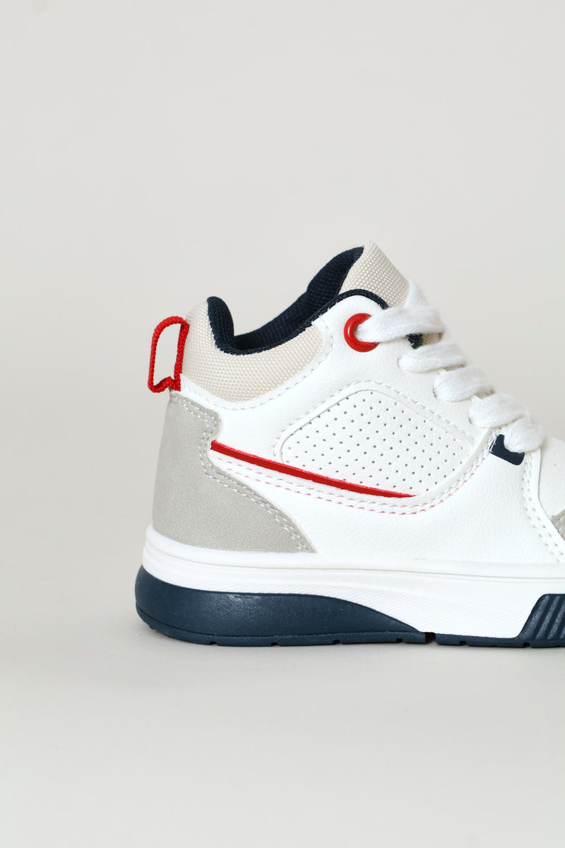 Pre-Boys Mid-Top Sneaker - White