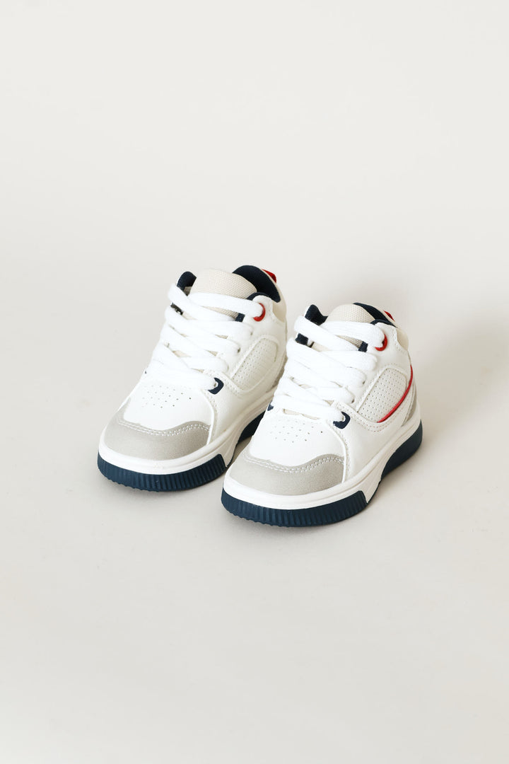 Pre-Boys Mid-Top Sneaker - White