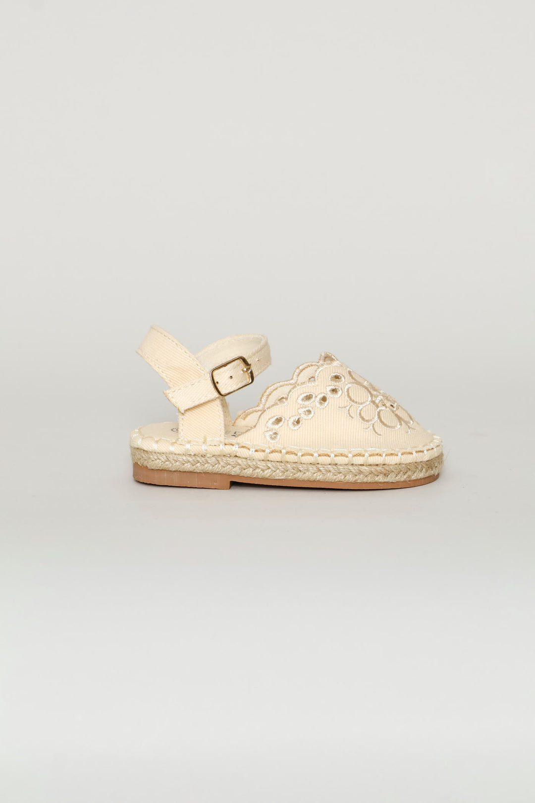 Keedo Girls Canvas Espadrille Sandal - Cream