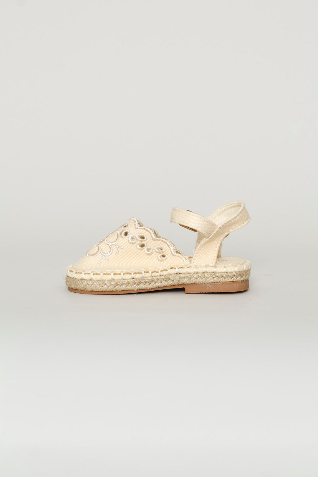 Keedo Girls Canvas Espadrille Sandal - Cream