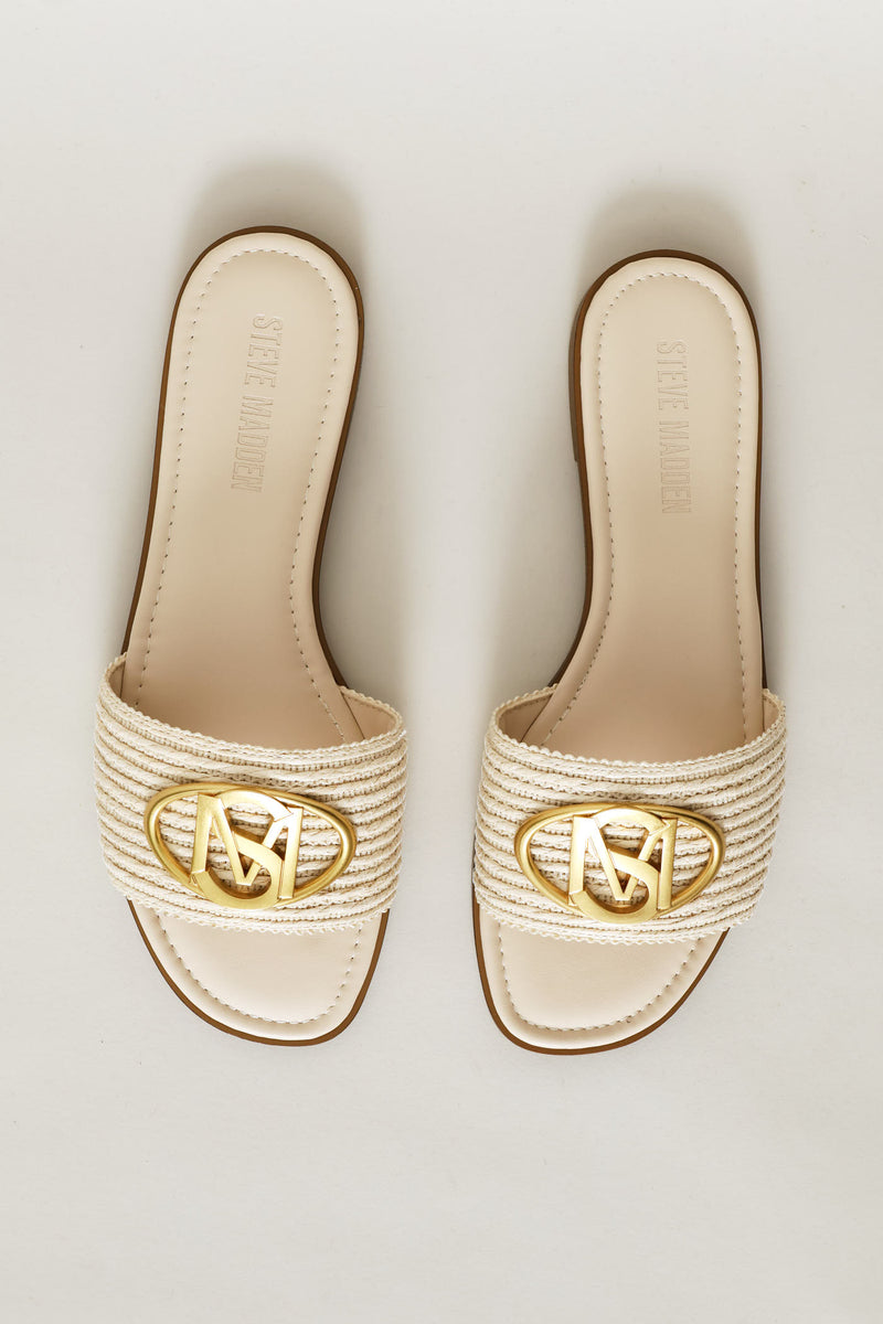 Logo Knit Sandal - Beige