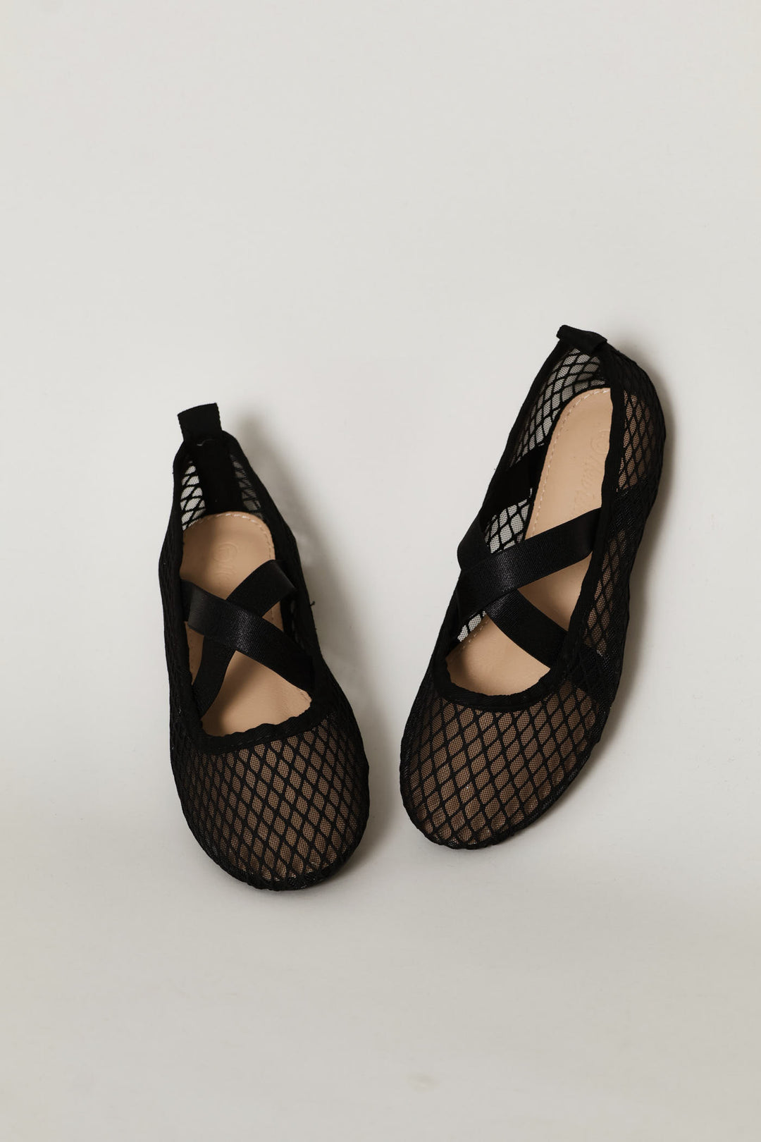 Girls Mesh Ballet Pump - Black