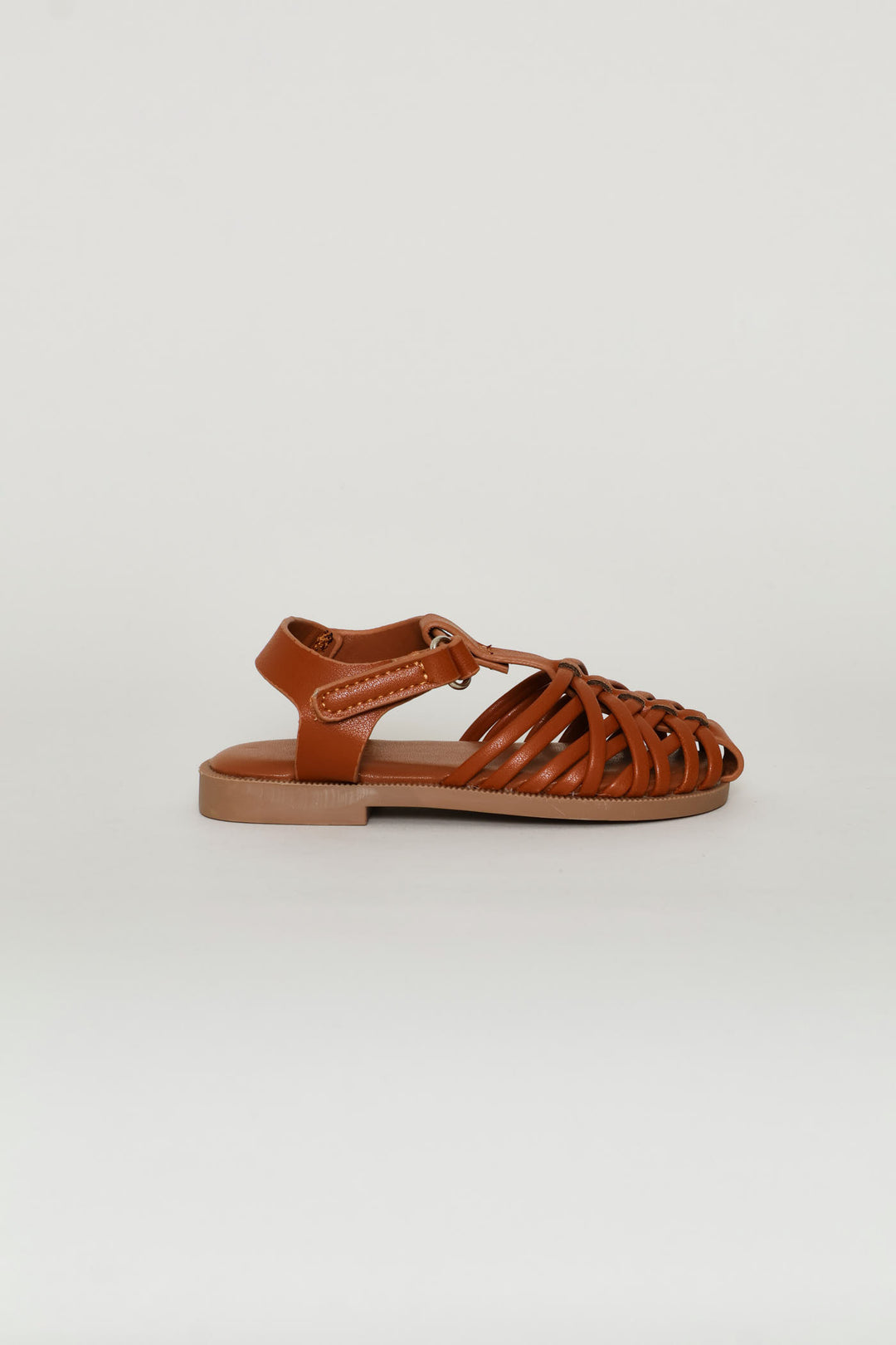 Pre-Girls Multi Strap Fisherman Sandal - Tan