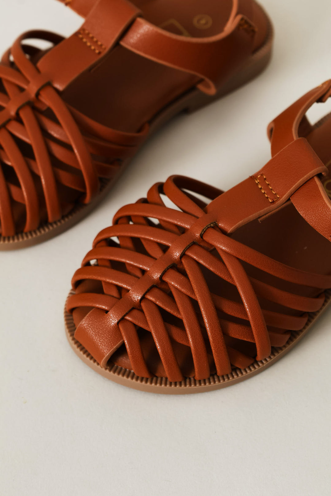 Pre-Girls Multi Strap Fisherman Sandal - Tan