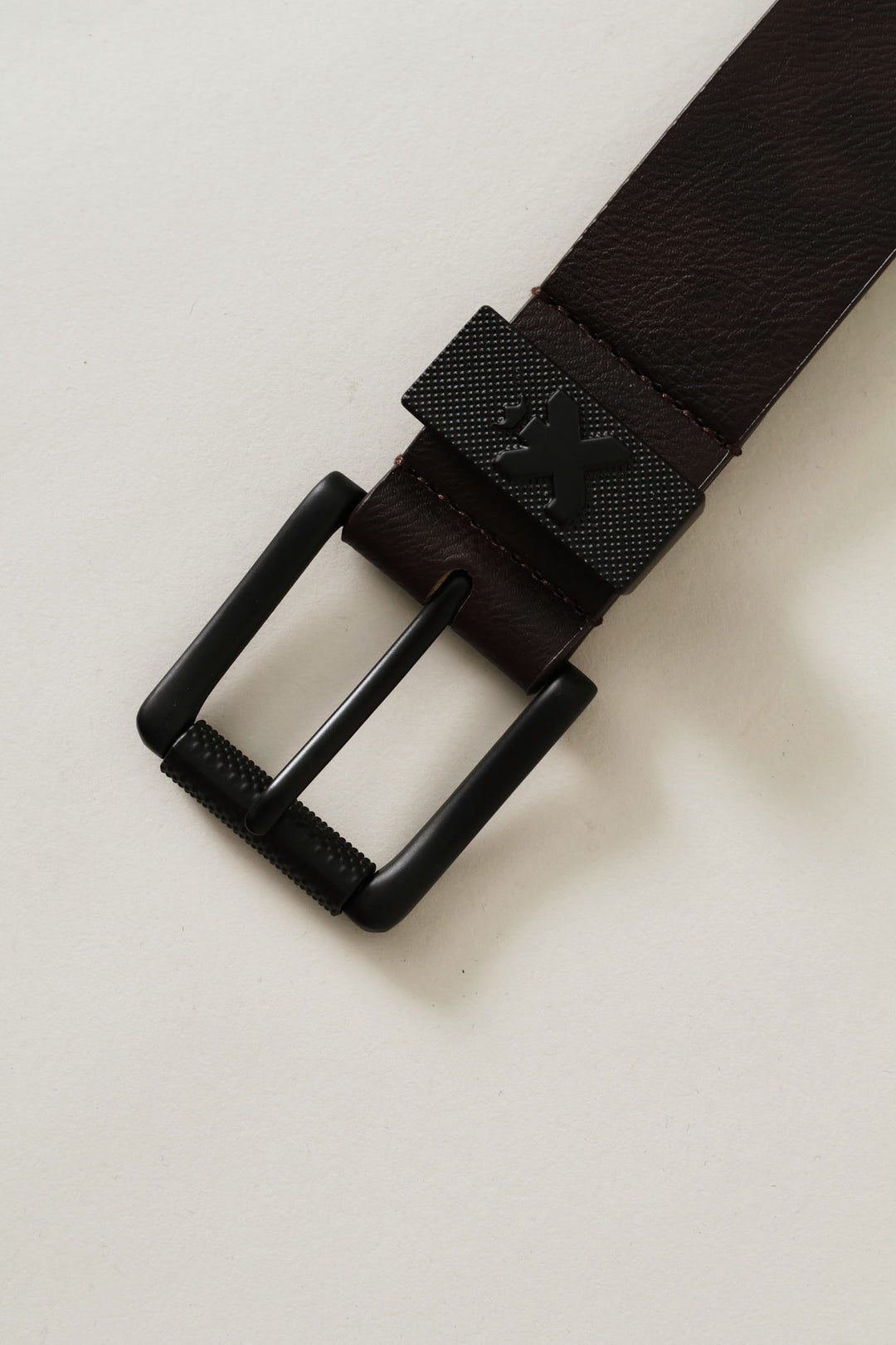 Roller Buckle Casual Belt - Brown
