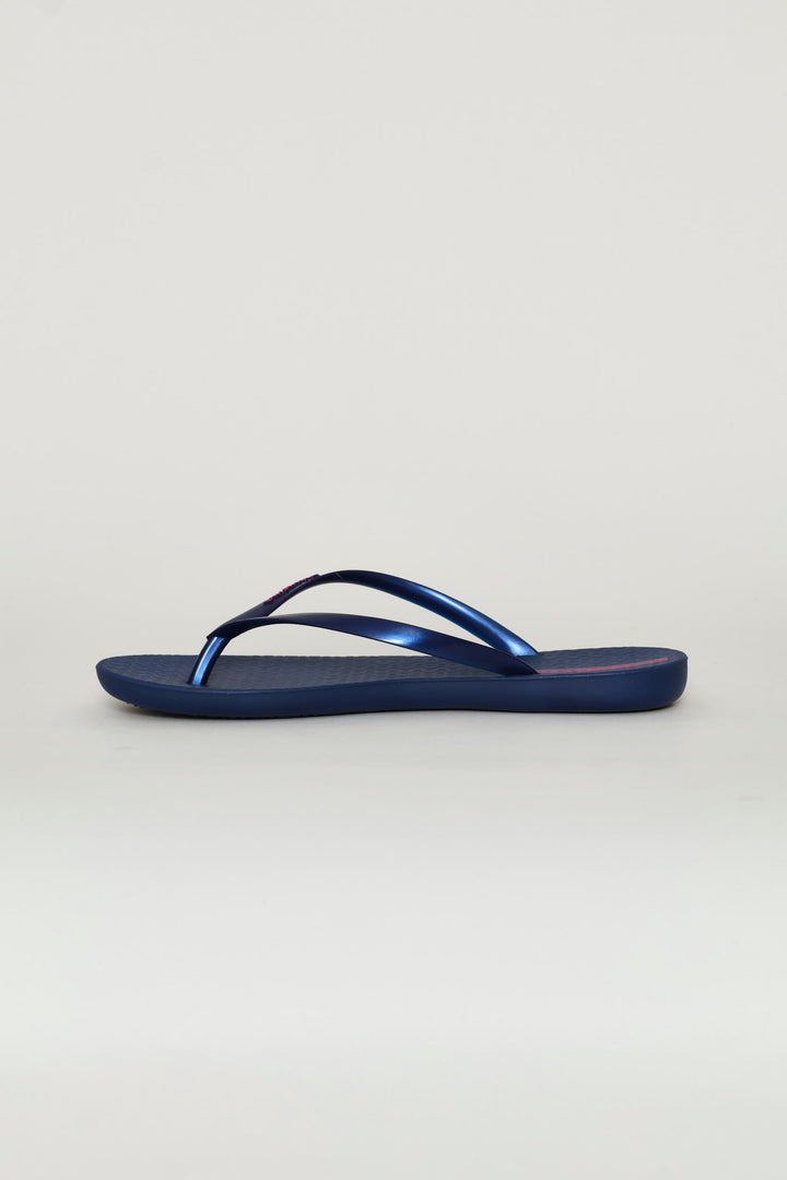 Wave Thong Sandals - Navy