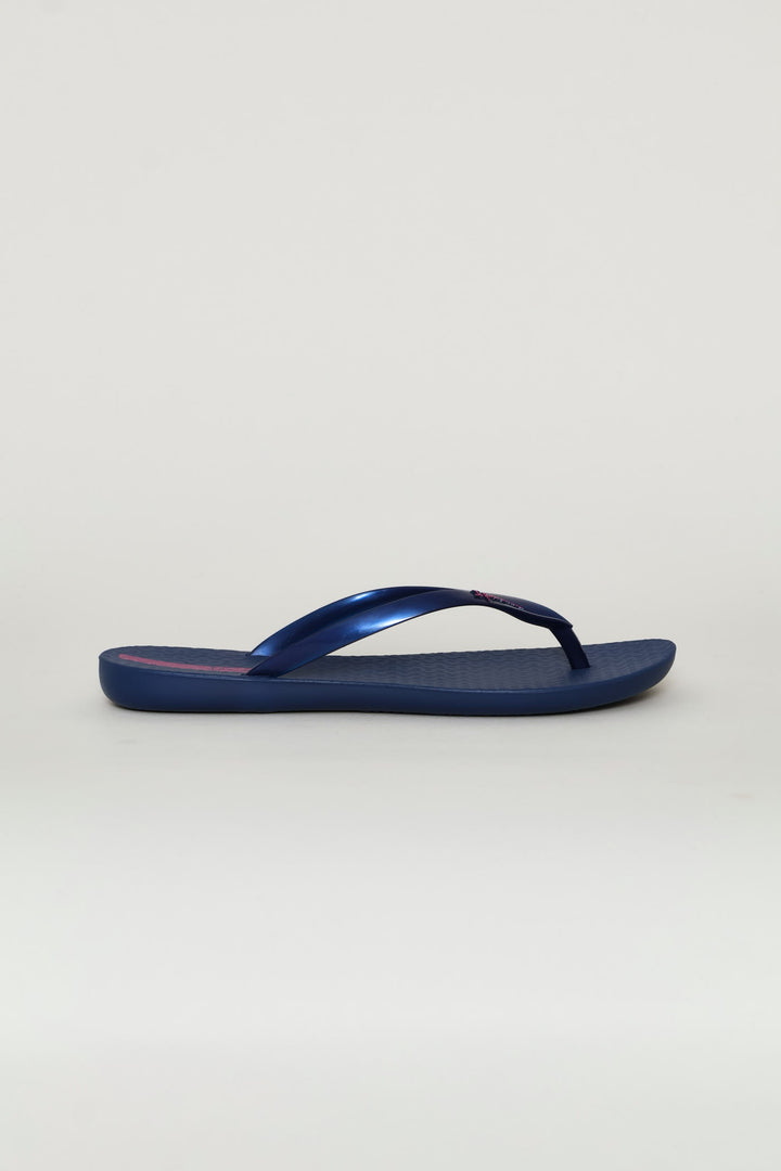 Wave Thong Sandals - Navy