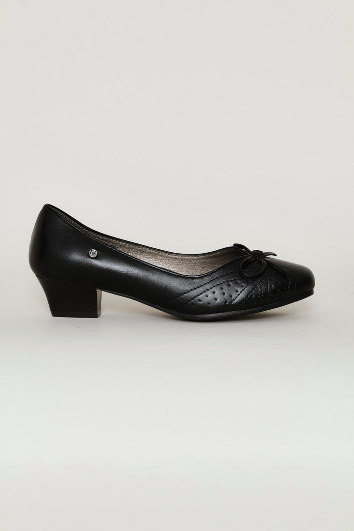 Bow Detail Heel - Black