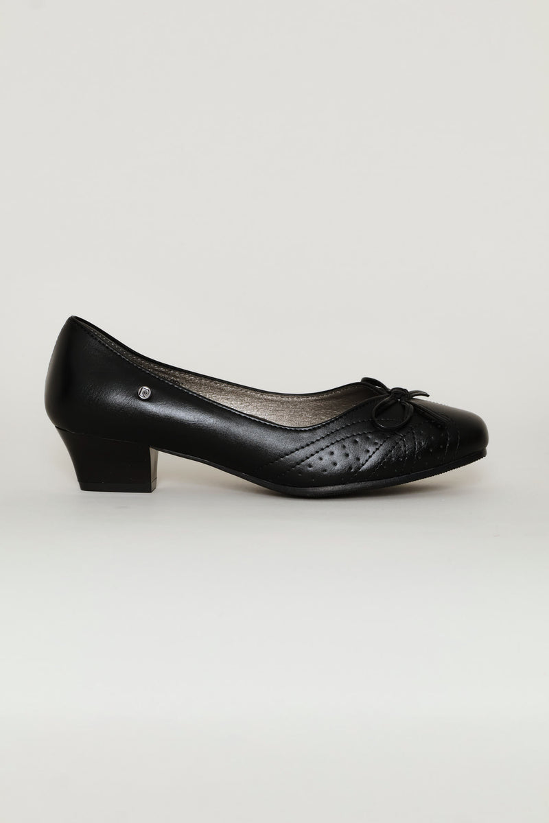 Bow Detail Heel - Black