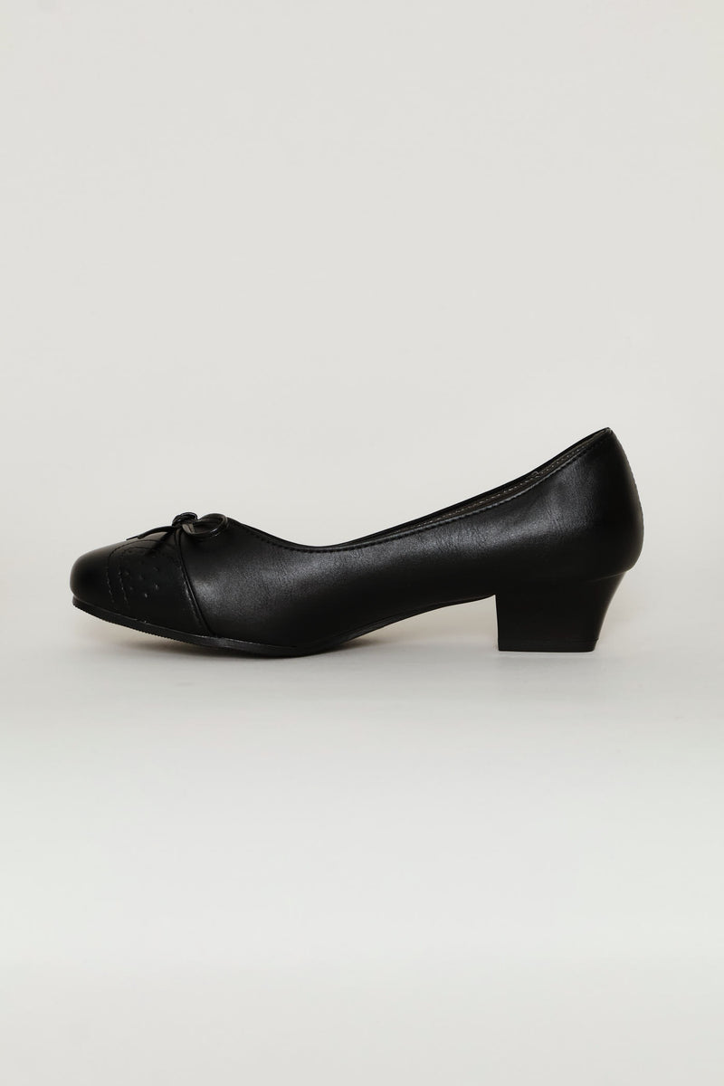 Bow Detail Heel - Black