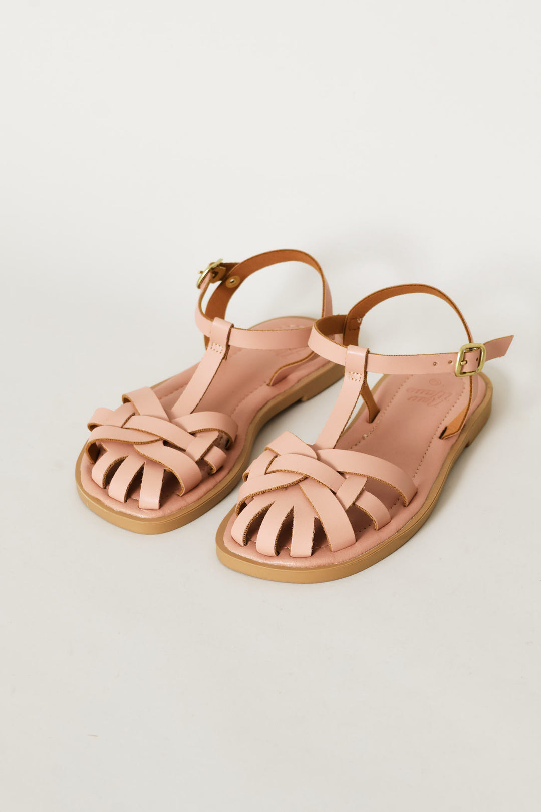 Girls Caged Fisherman Sandal - Blush