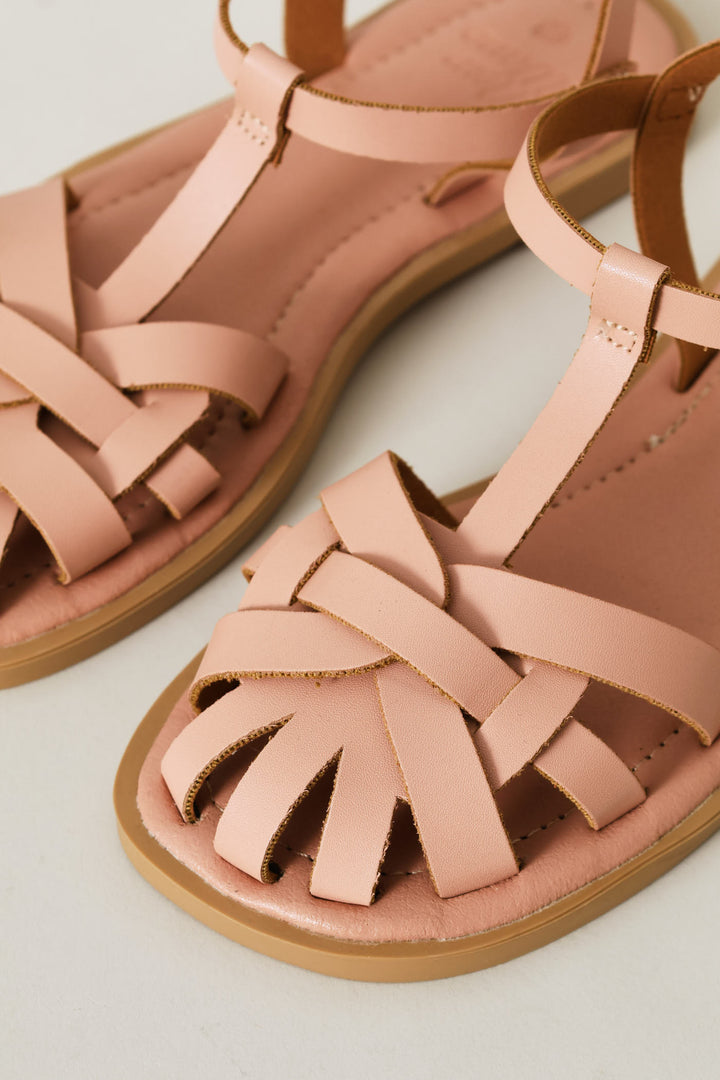 Girls Caged Fisherman Sandal - Blush