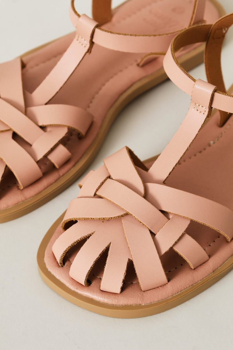Girls Caged Fisherman Sandal - Blush