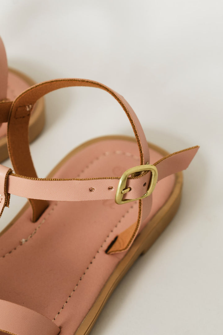Girls Caged Fisherman Sandal - Blush