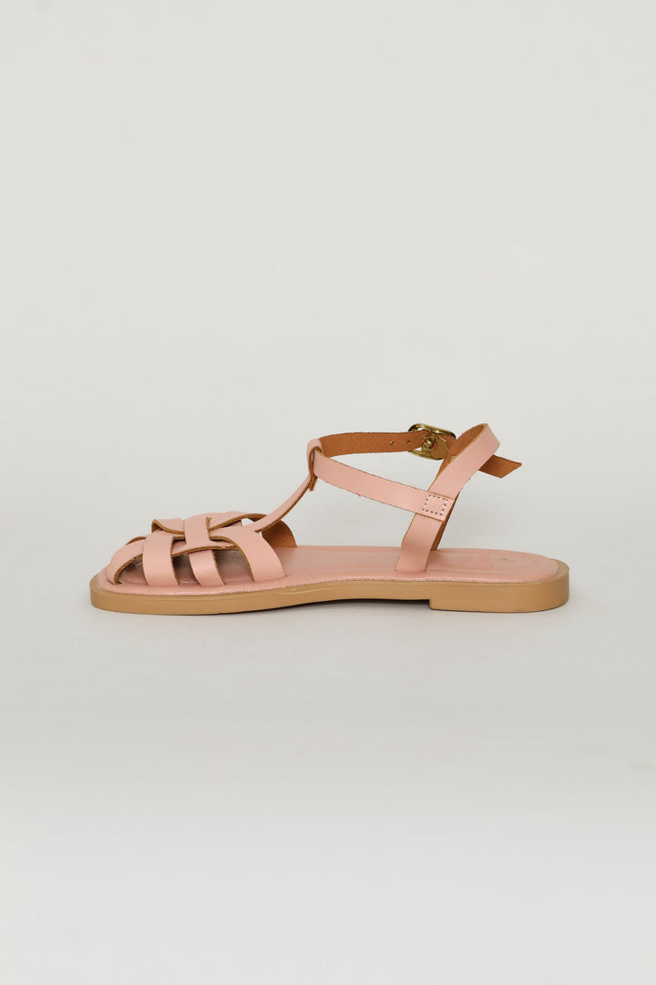 Girls Caged Fisherman Sandal - Blush