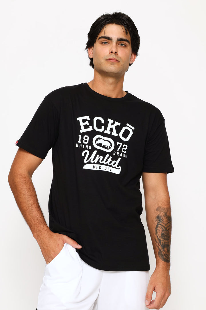 Chest Print Tee - Black