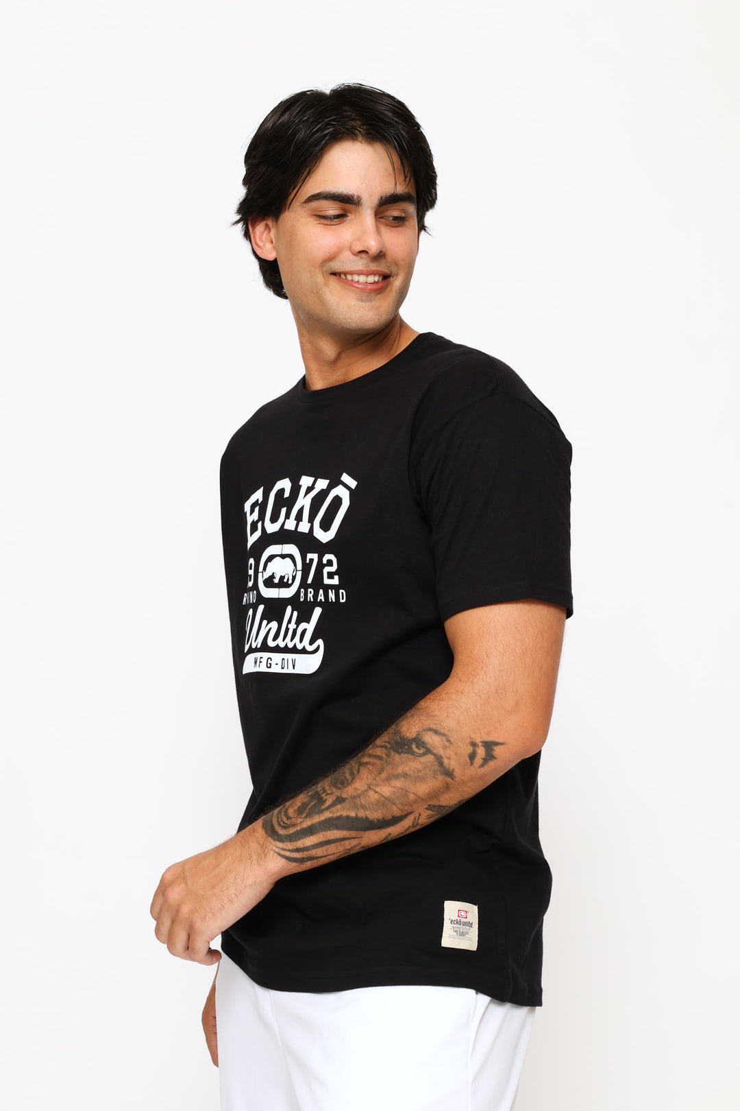 Chest Print Tee - Black
