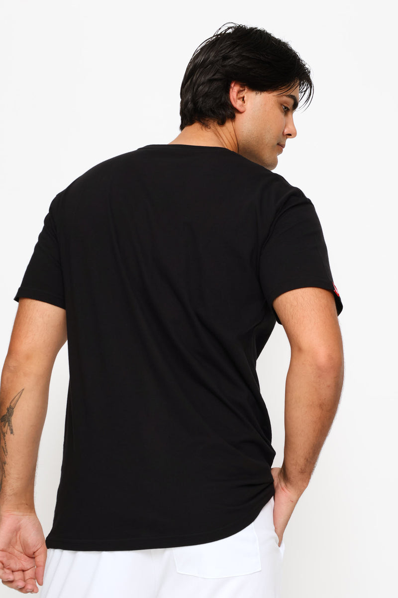 Chest Print Tee - Black