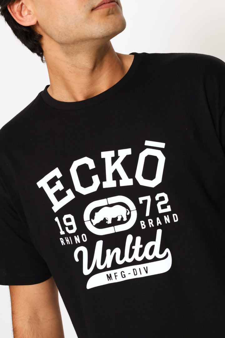 Chest Print Tee - Black