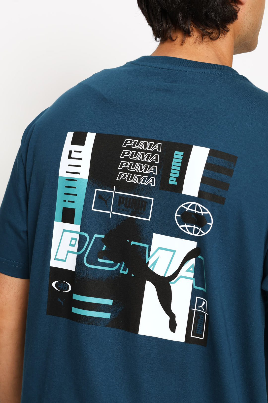 Graphics Relaxed Stacked Tee - Teal