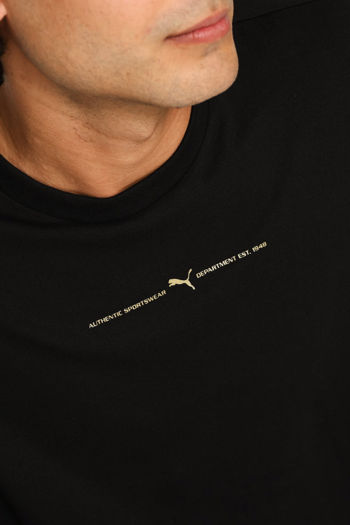 Graphics Boxy Foil Tee - Black