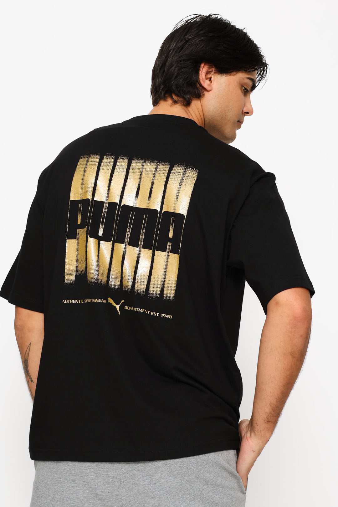 Graphics Boxy Foil Tee - Black
