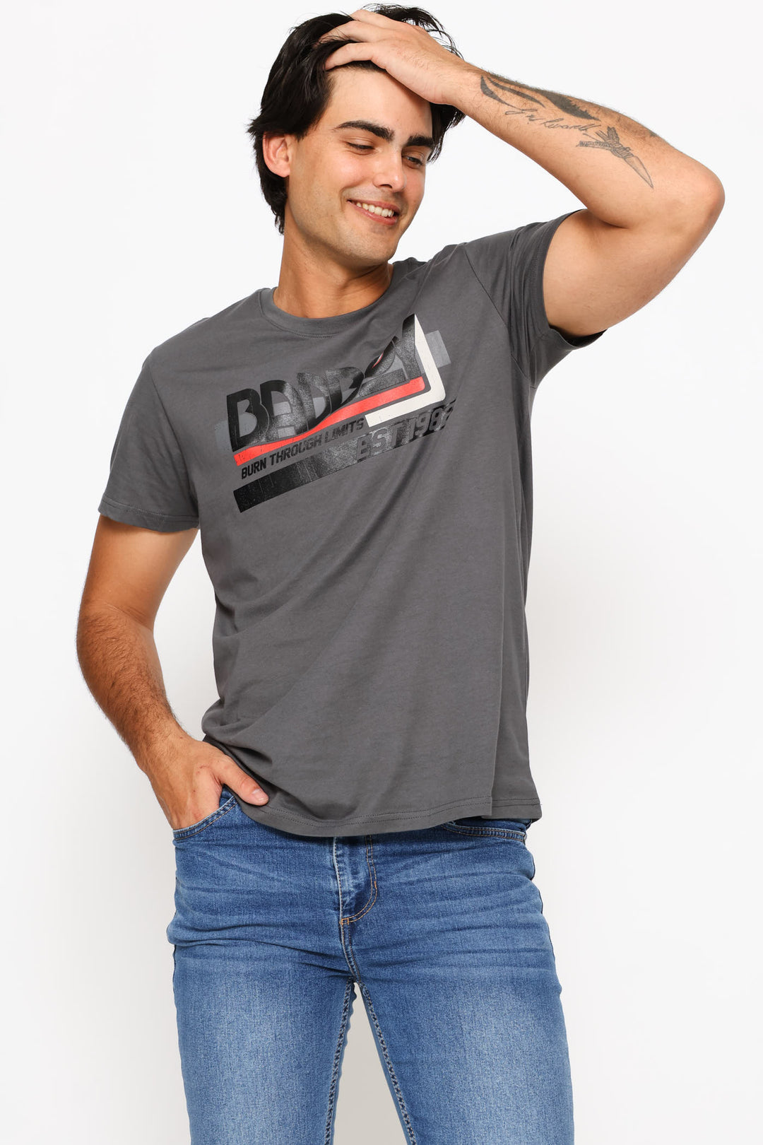 Burn Tee - Charcoal