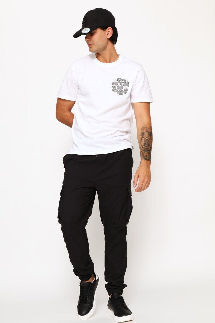 Nylon Cargo Jogger - Black
