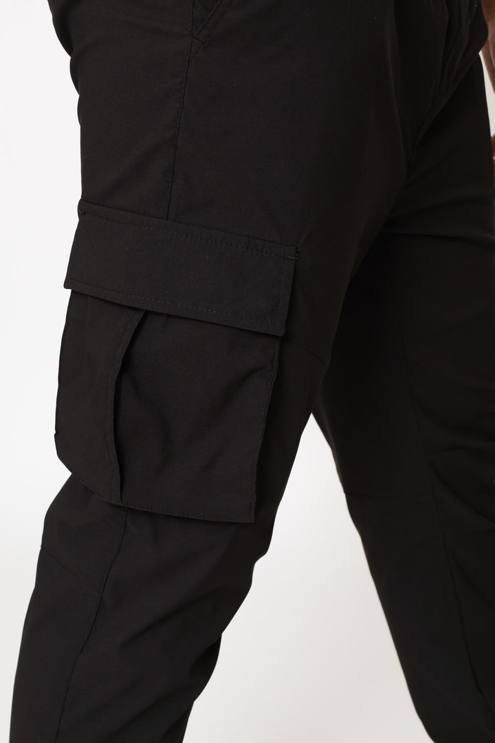 Nylon Cargo Jogger - Black