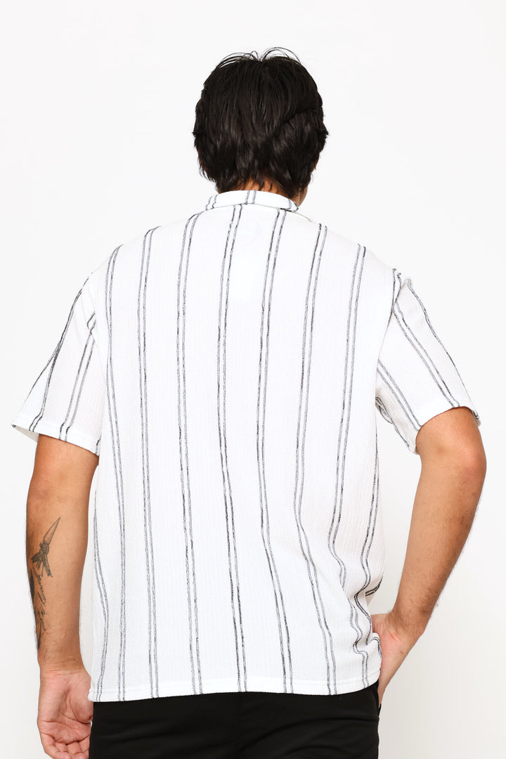 Seersucker Shirt - White/Black