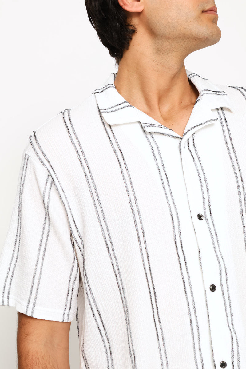Seersucker Shirt - White/Black