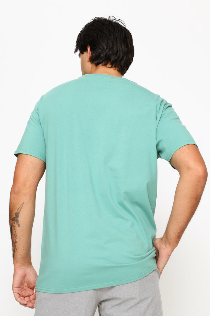 Big Branded Logo Tee - Aqua