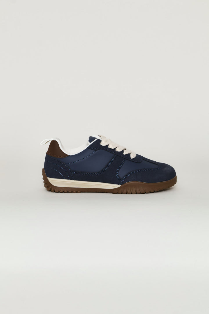 Boys Gum Retro Sneaker - Navy