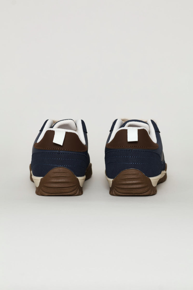 Boys Gum Retro Sneaker - Navy