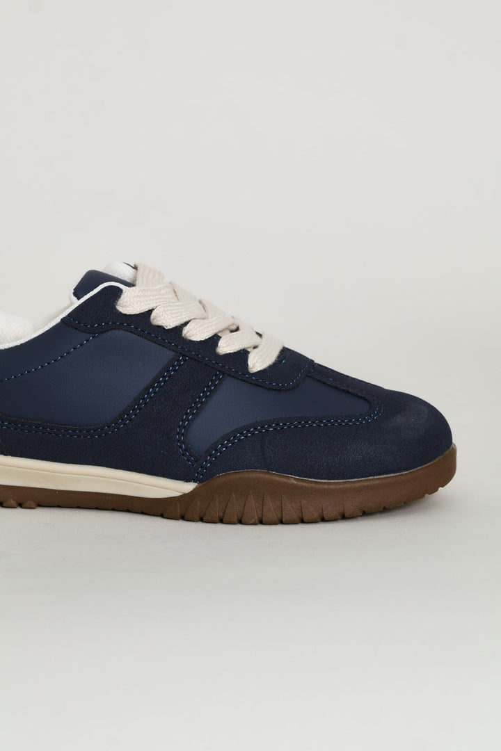 Boys Gum Retro Sneaker - Navy