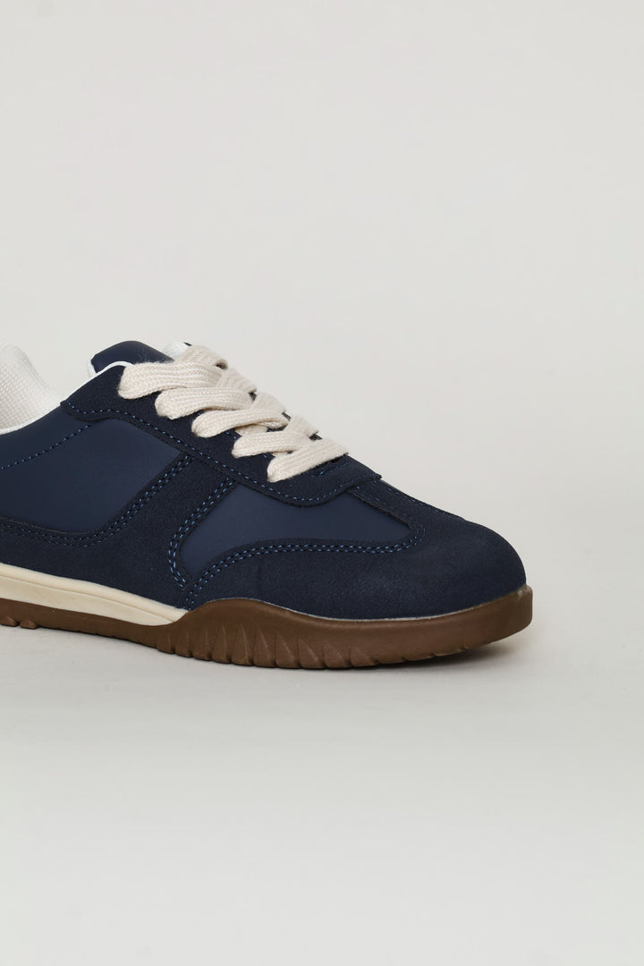 Boys Gum Retro Sneaker - Navy