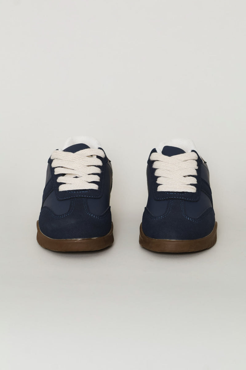 Boys Gum Retro Sneaker - Navy