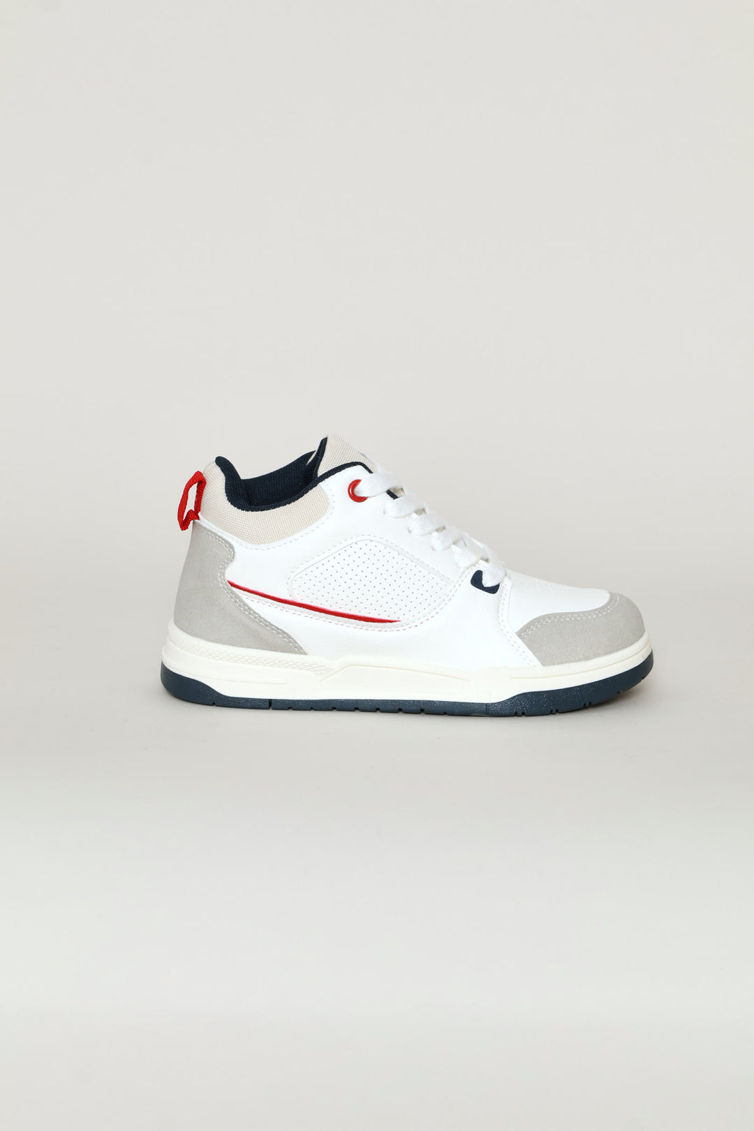 Boys Mid-Top Sneaker - White/Blue