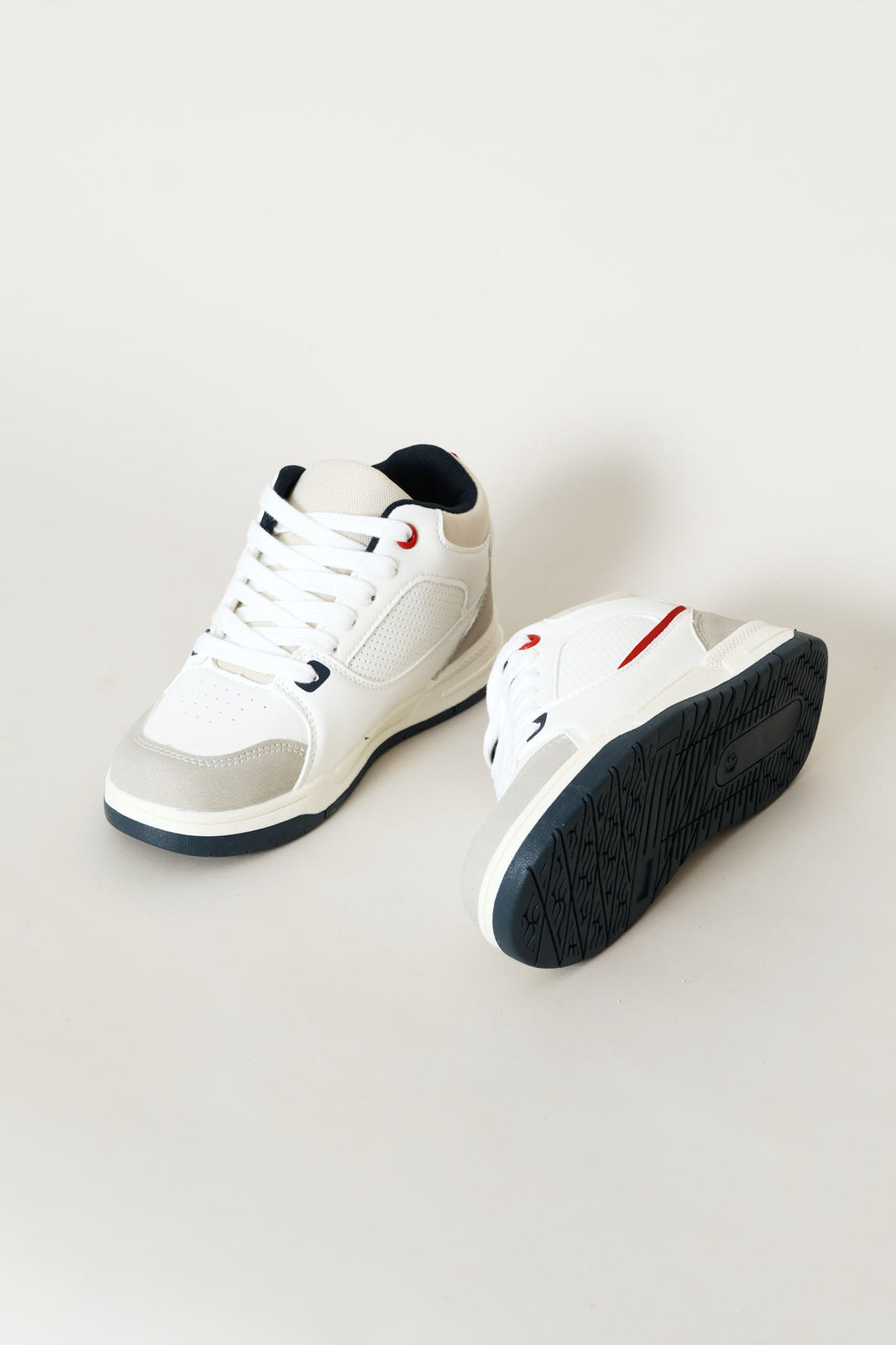Boys Mid-Top Sneaker - White/Blue