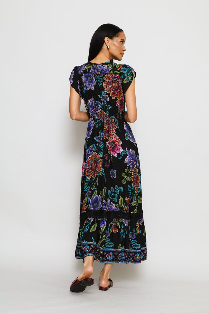 Floral Dress - Black