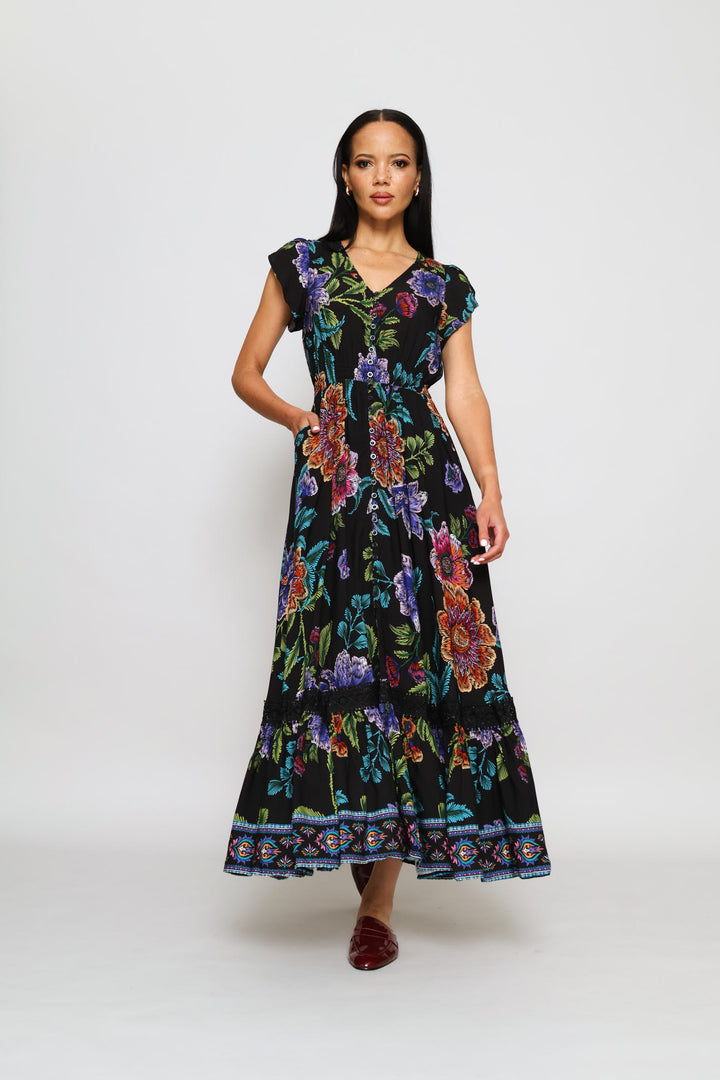 Floral Dress - Black