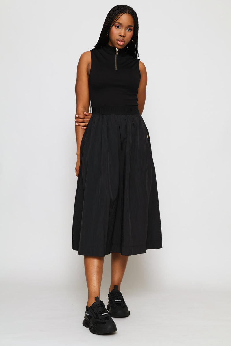 Zeetha Fit & Flare Dress - Black
