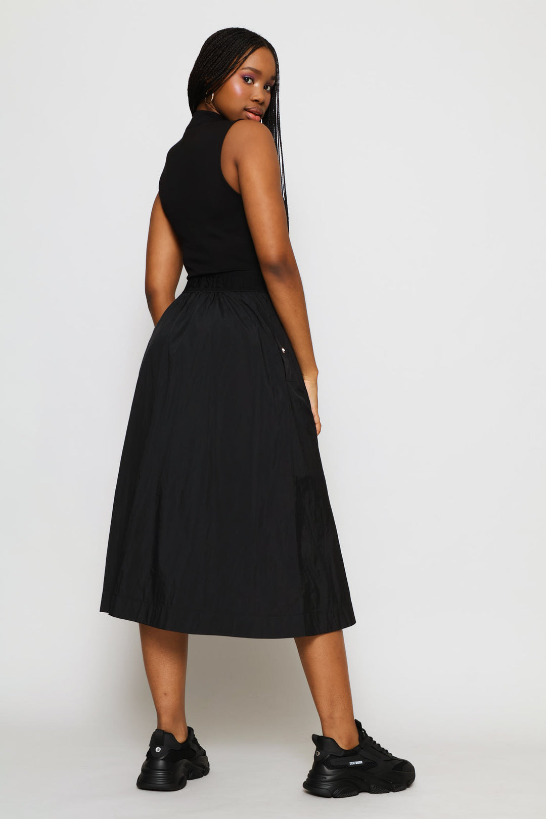 Zeetha Fit & Flare Dress - Black