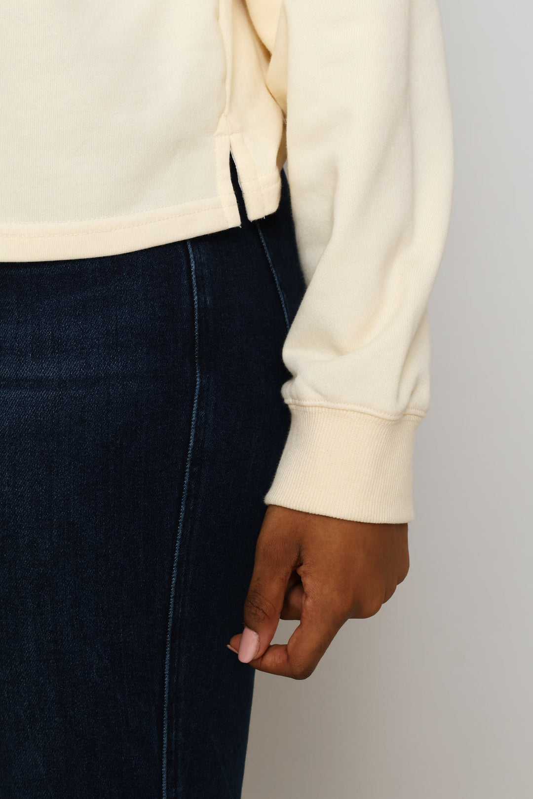 Valentina Oversized Polo Top - Cream