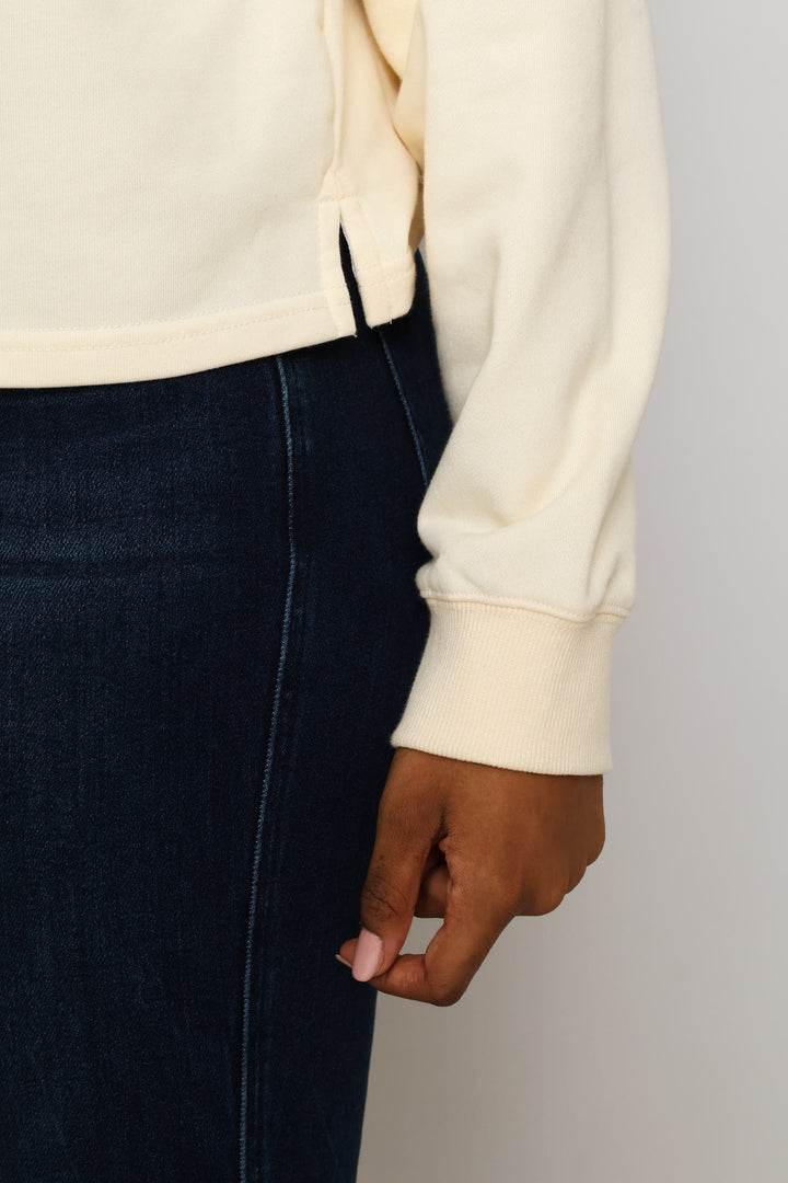 Valentina Oversized Polo Top - Cream