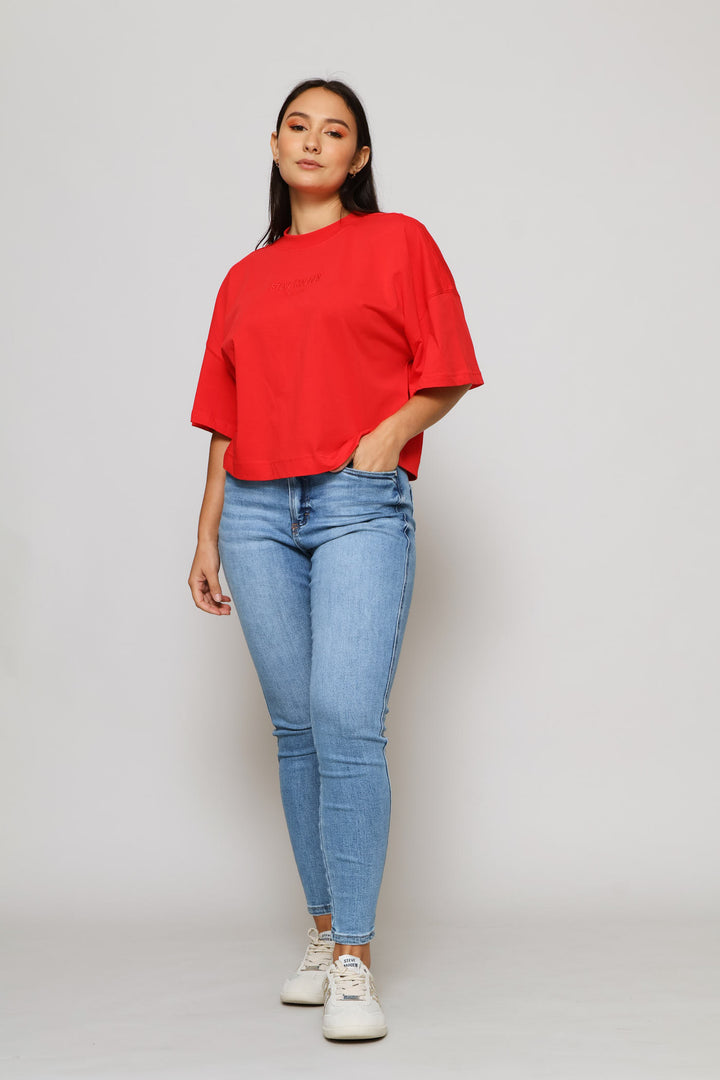 Penelope Boxy T-Shirt - Red