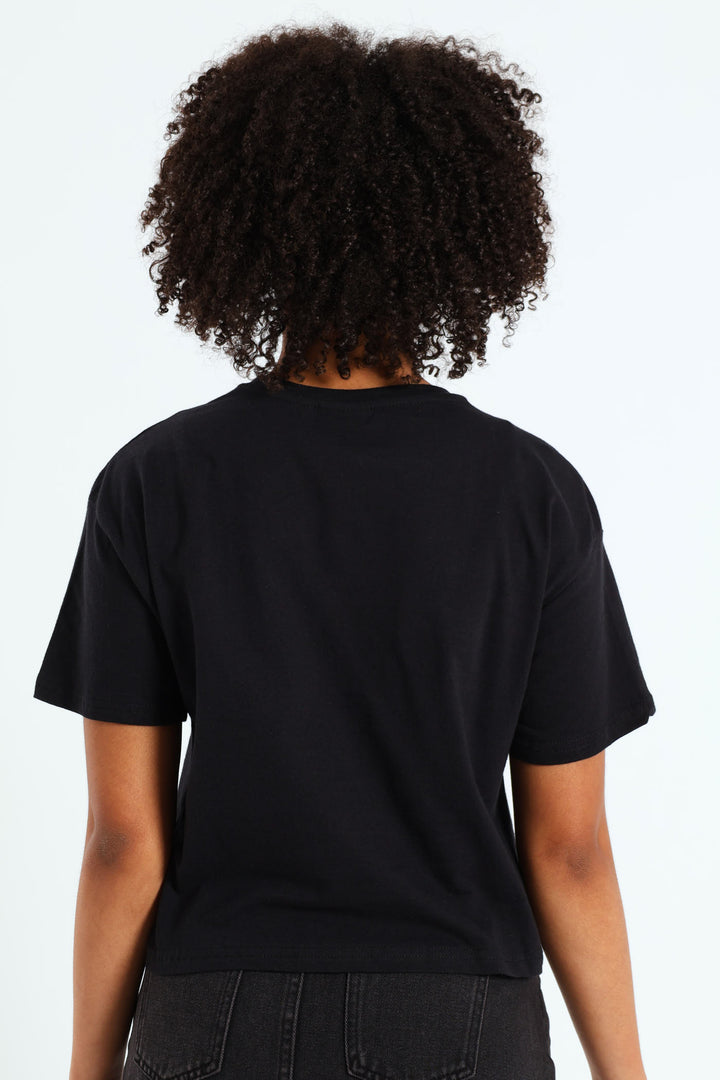 Girls Boxy Couture Tee - Black