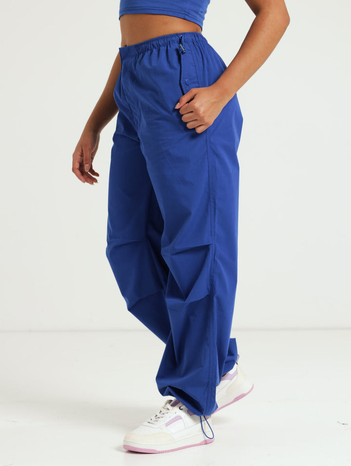 Girls Parachute Pants - Blue