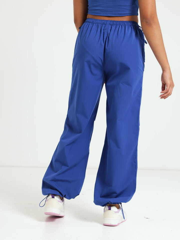 Girls Parachute Pants - Blue
